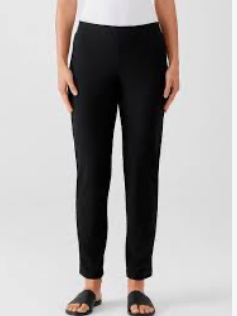 Eileen Fisher Women's Black Pull-On Stretch Pants